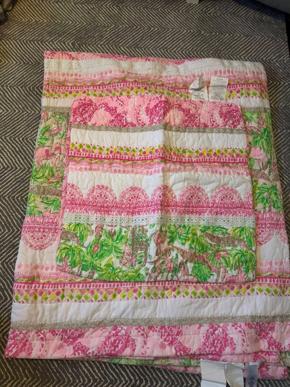 Pottery Barn Kids Lilly Pulitzer twin quilt and sham